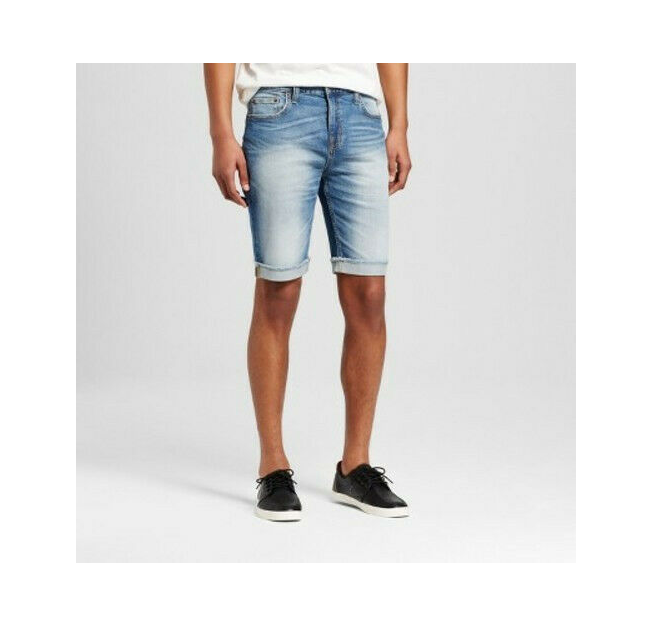 mens jean shorts stretch